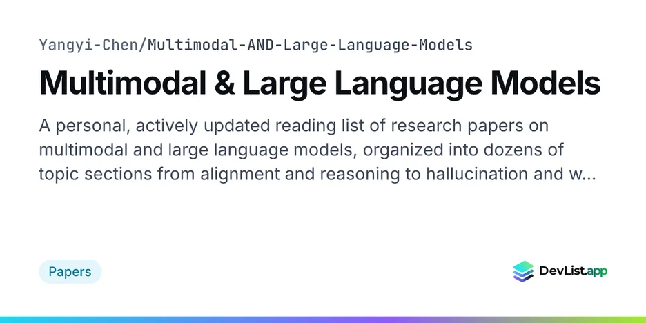 Multimodal & Large Language Models