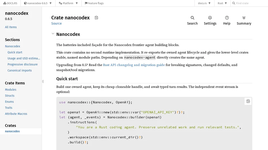Nanocodex