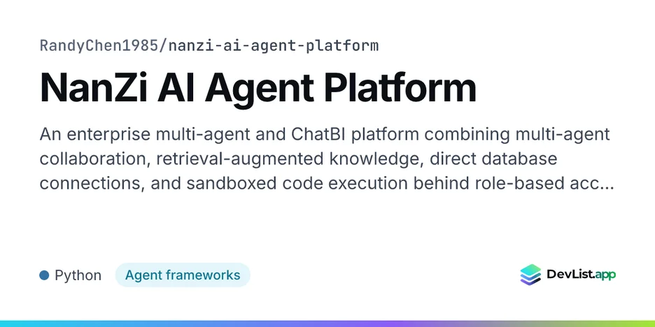 NanZi AI Agent Platform