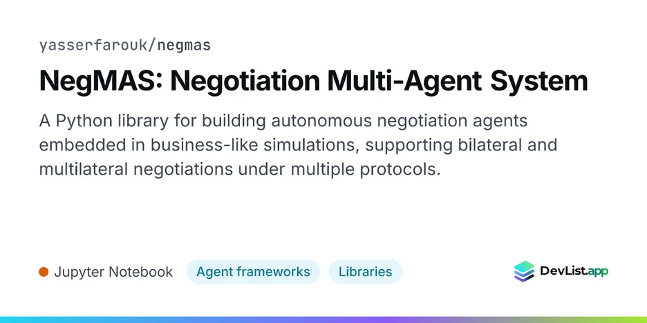 NegMAS: Negotiation Multi-Agent System