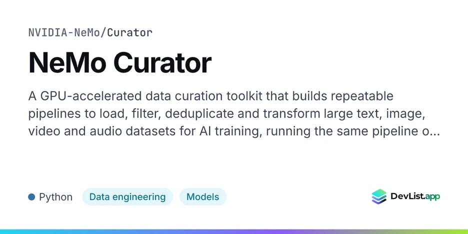 NeMo Curator