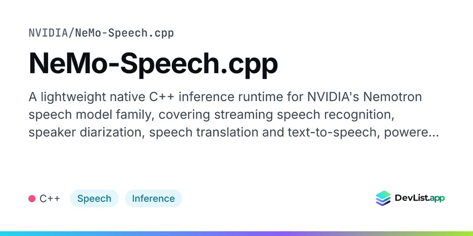 NeMo-Speech.cpp