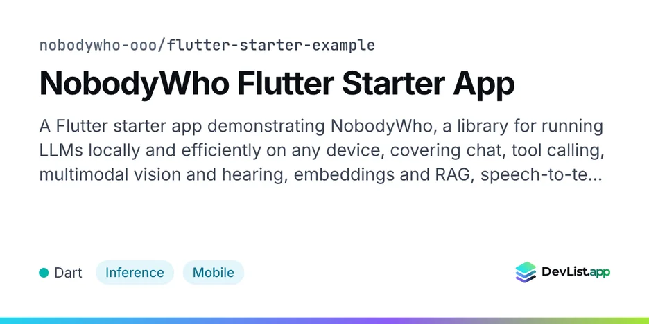 NobodyWho Flutter Starter App