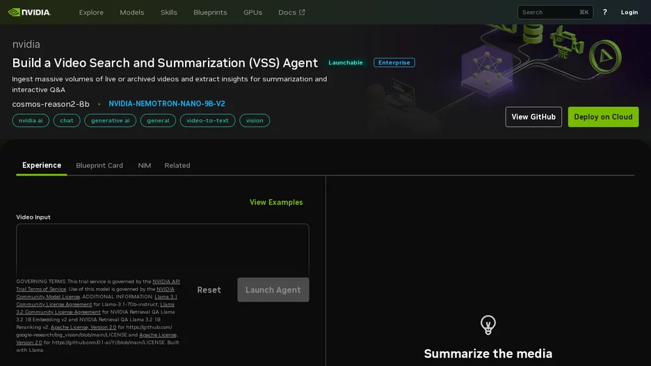 NVIDIA AI Blueprint: Video Search and Summarization