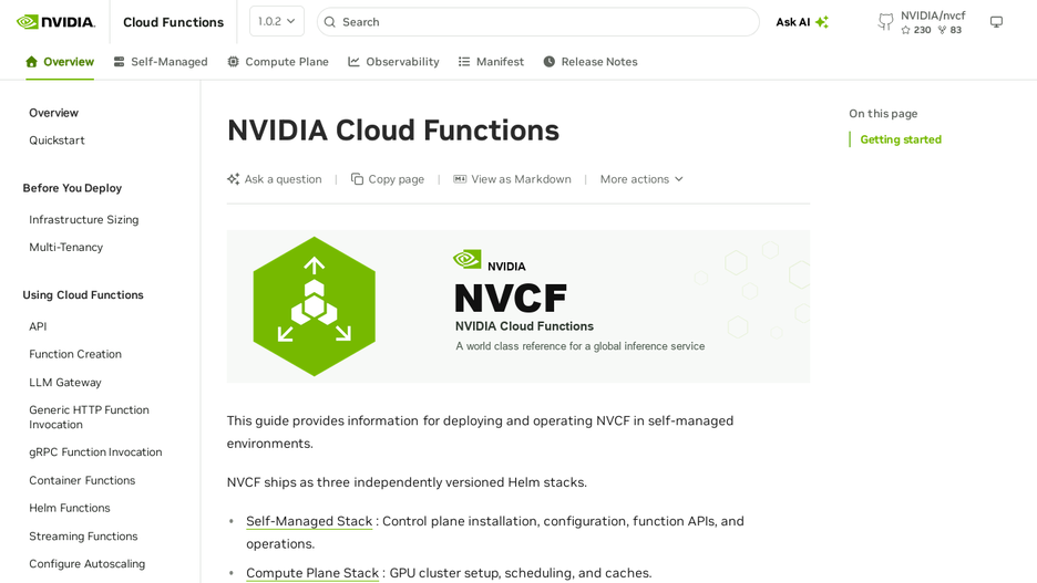 NVIDIA Cloud Functions