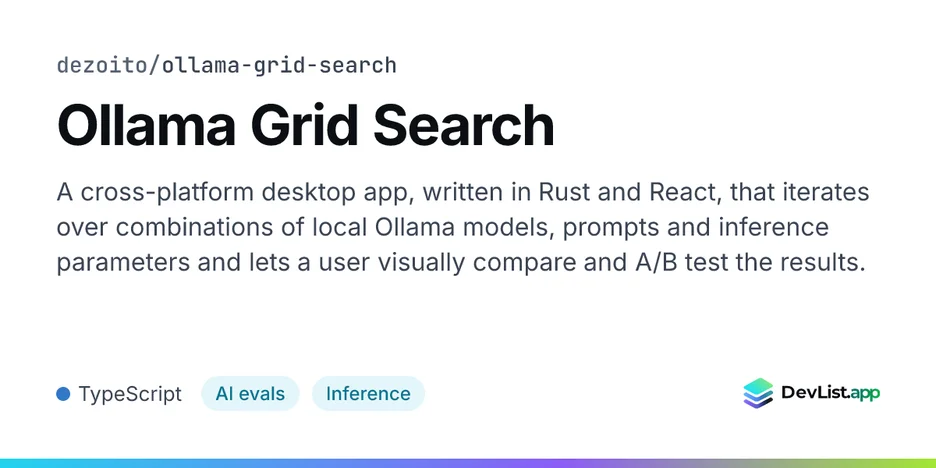 Ollama Grid Search