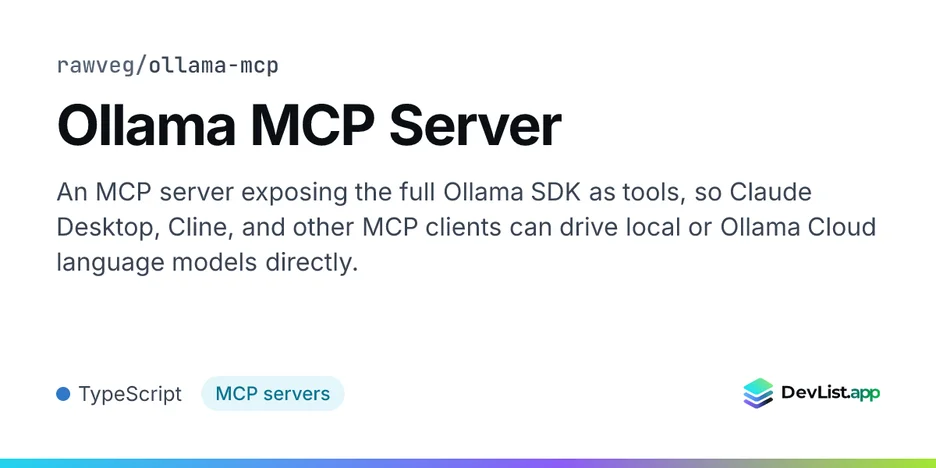 Ollama MCP Server