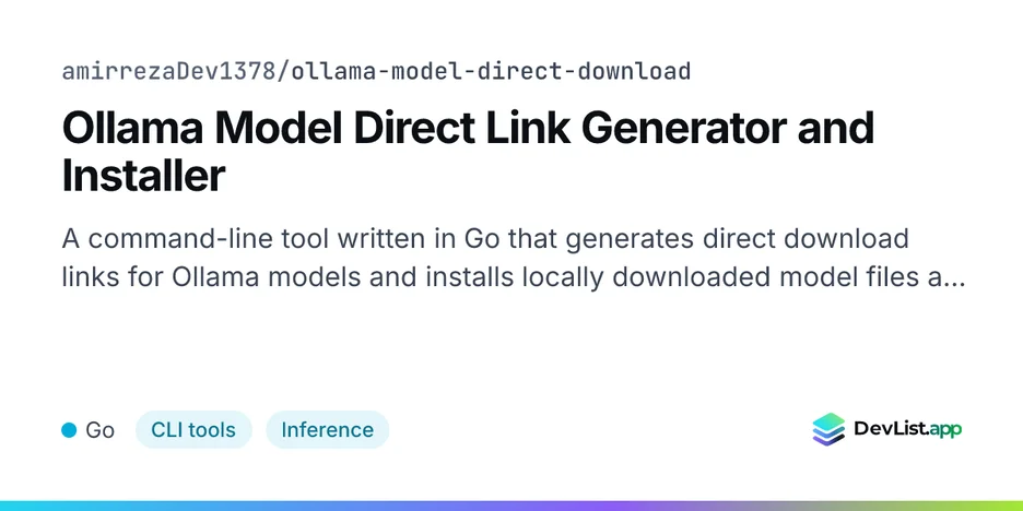 Ollama Model Direct Link Generator and Installer