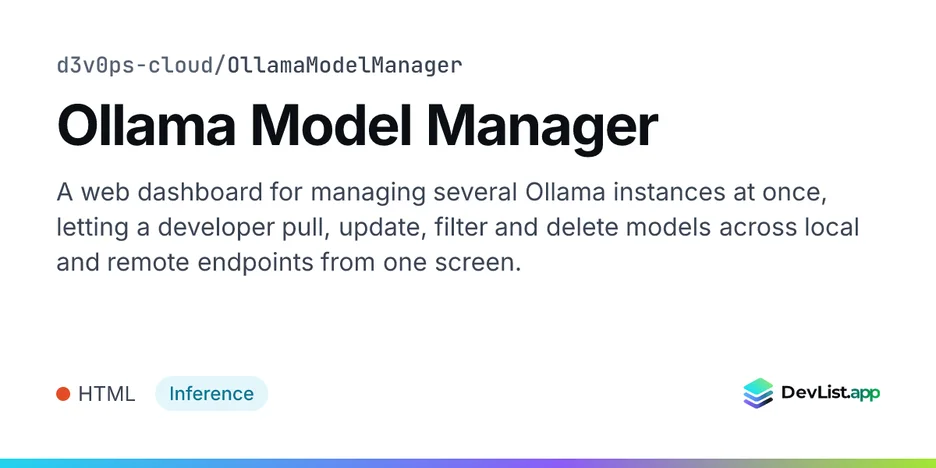 Ollama Model Manager