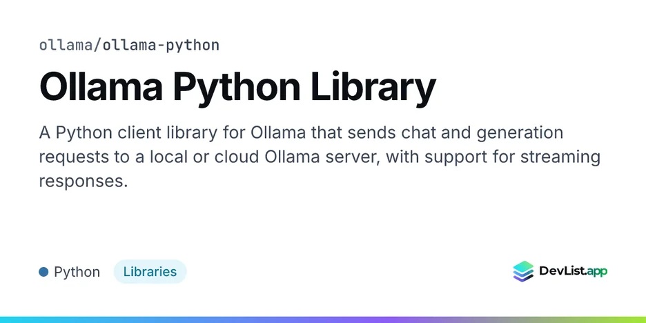 Ollama Python Library
