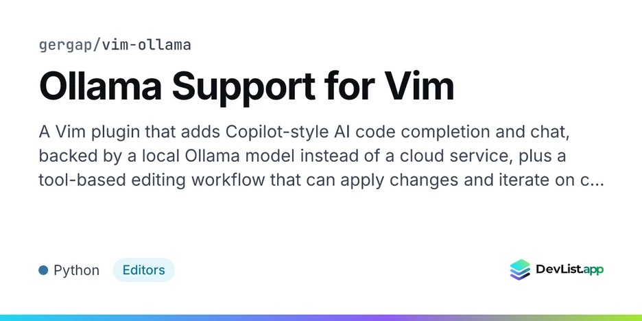 Ollama Support for Vim