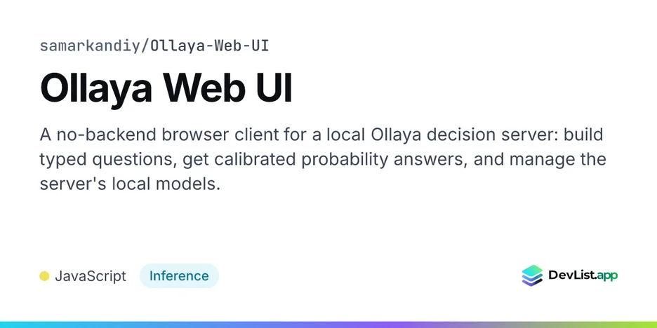 Ollaya Web UI