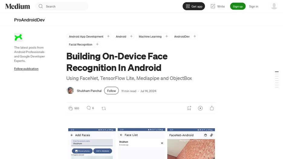 On-Device Face Recognition In Android