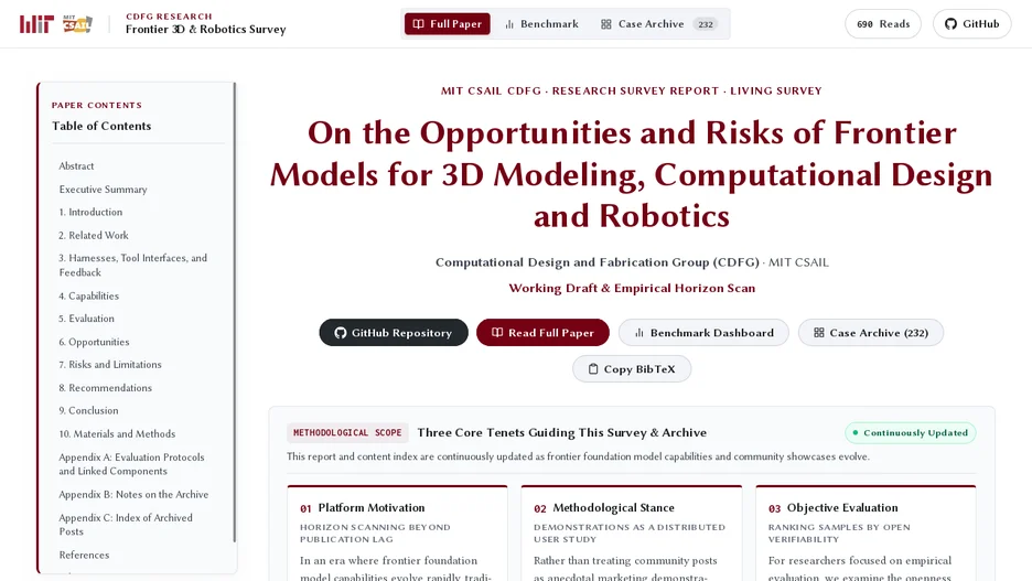 On the Opportunities and Risks of Frontier Models for 3D Modeling, Computational Design and Robotics
