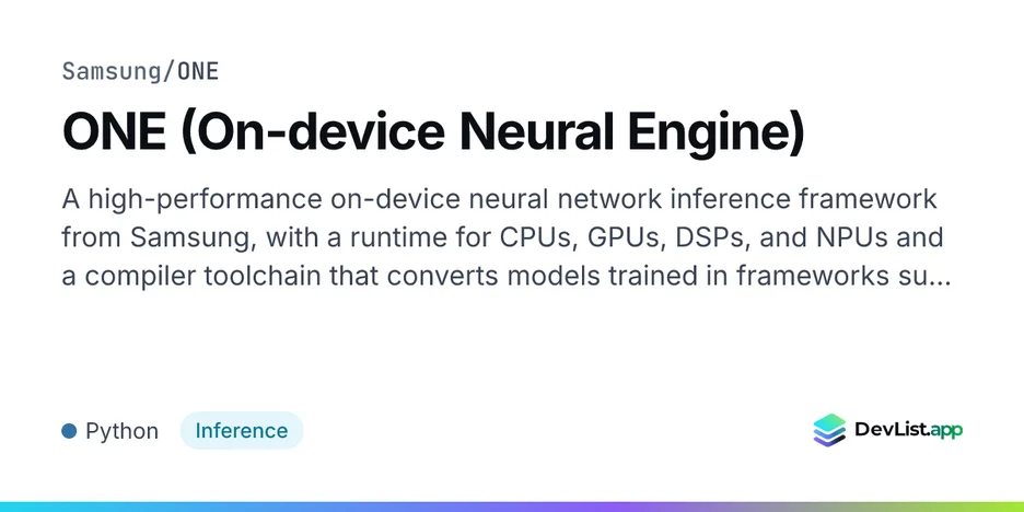 ONE (On-device Neural Engine)