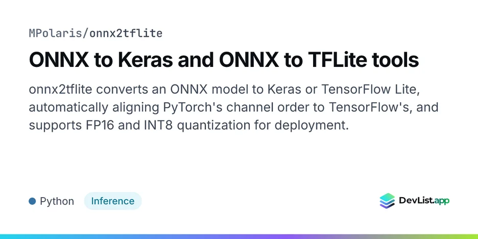 ONNX to Keras and ONNX to TFLite tools