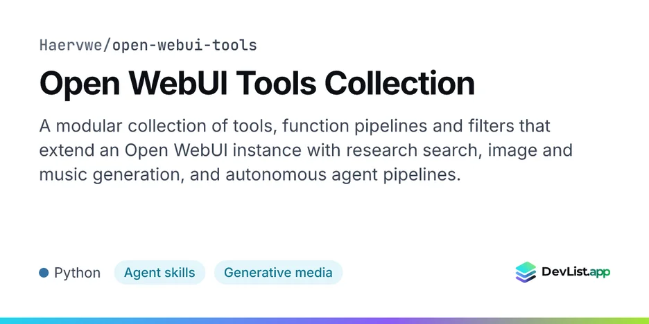 Open WebUI Tools Collection
