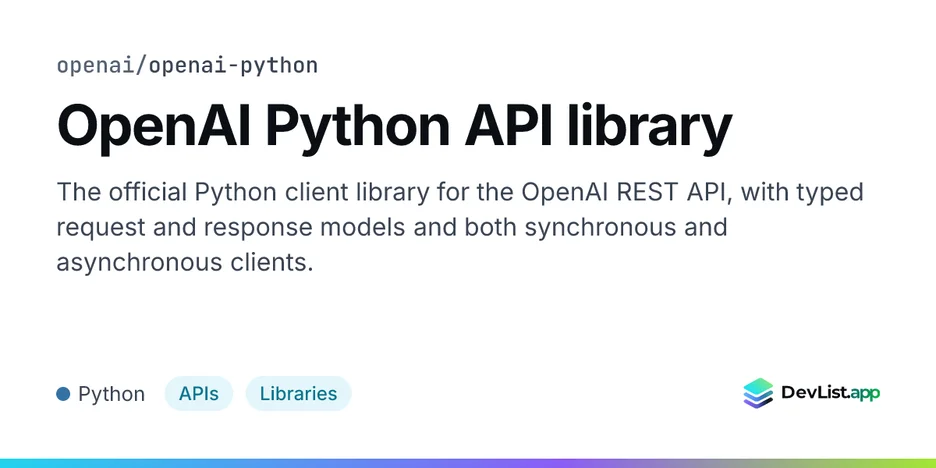 OpenAI Python API library