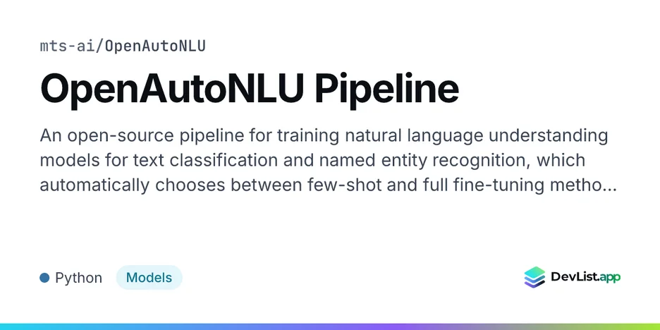 OpenAutoNLU Pipeline