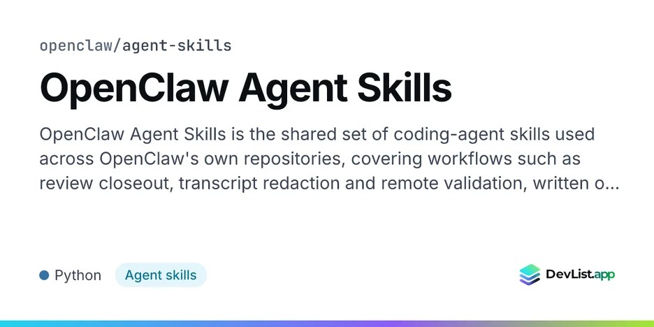 OpenClaw Agent Skills