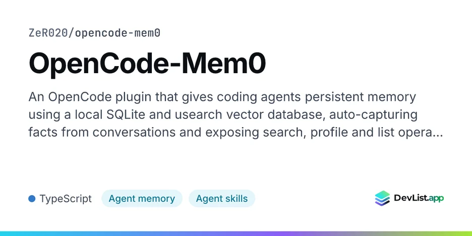 OpenCode-Mem0