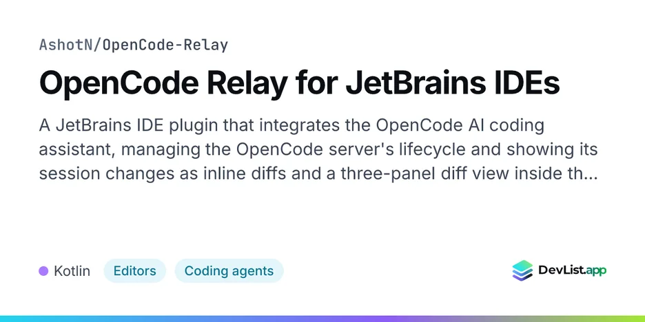 OpenCode Relay for JetBrains IDEs
