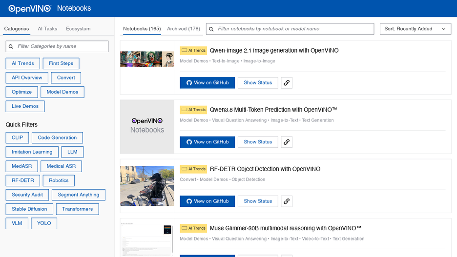 OpenVINO™ Notebooks
