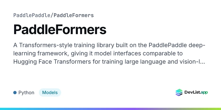 PaddleFormers