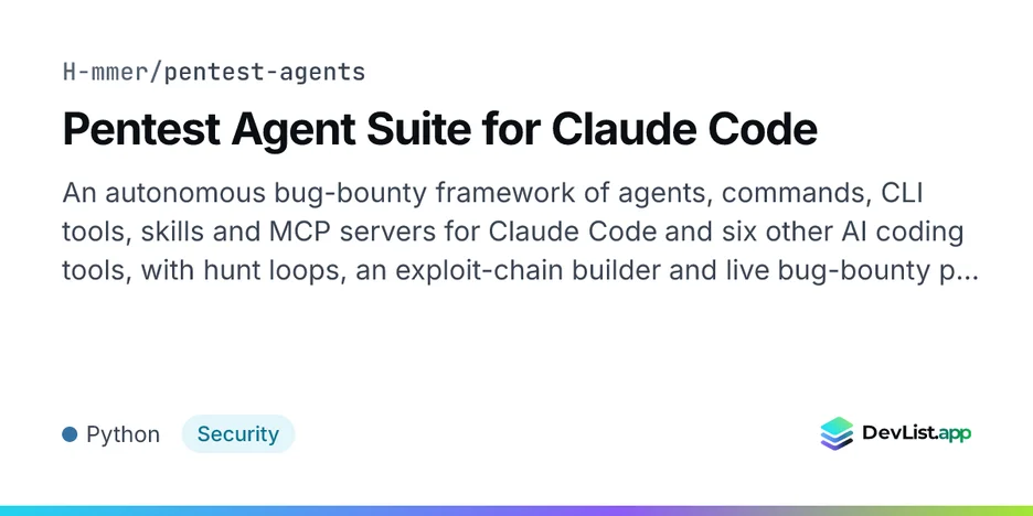 Pentest Agent Suite for Claude Code