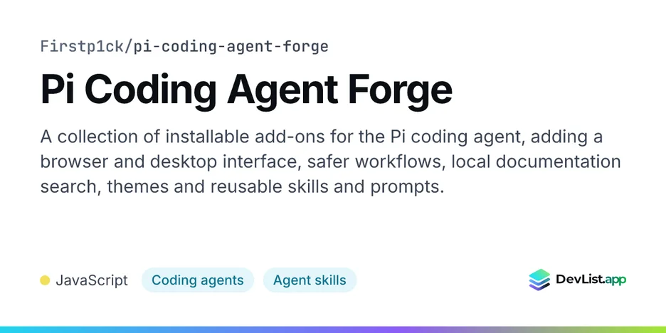 Pi Coding Agent Forge
