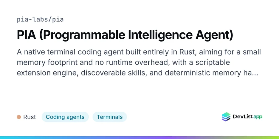 PIA (Programmable Intelligence Agent)