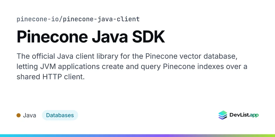 Pinecone Java SDK