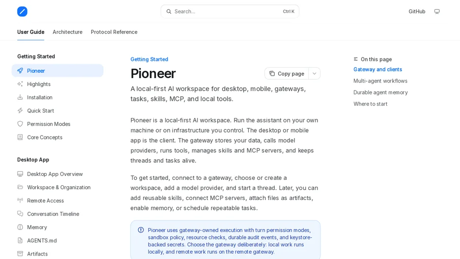 Pioneer — Personal AI Assistant