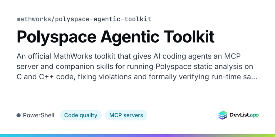 Polyspace Agentic Toolkit