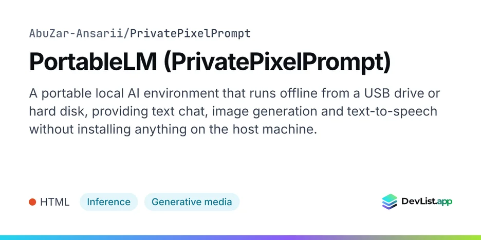 PortableLM (PrivatePixelPrompt)