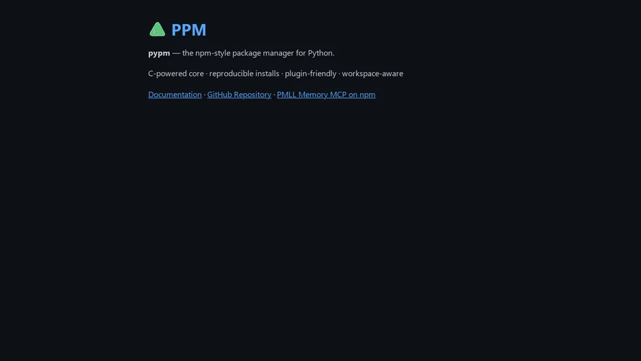 PPM — Python Package Manager