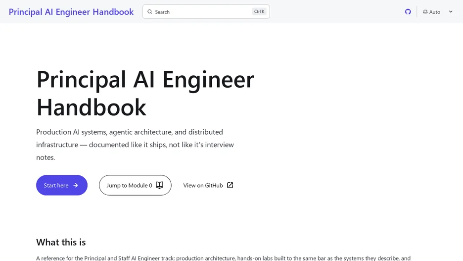 Principal AI Engineer Handbook