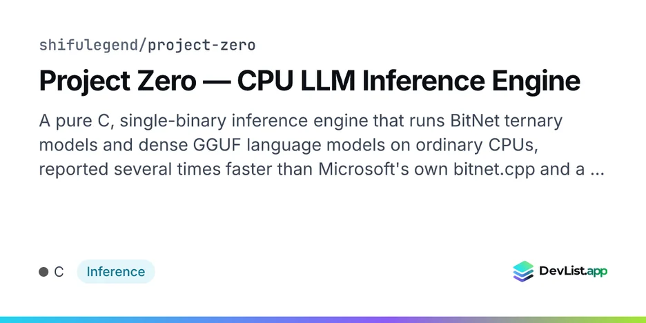 Project Zero — CPU LLM Inference Engine