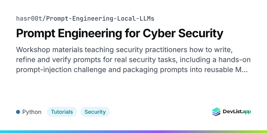 Prompt Engineering for Cyber Security