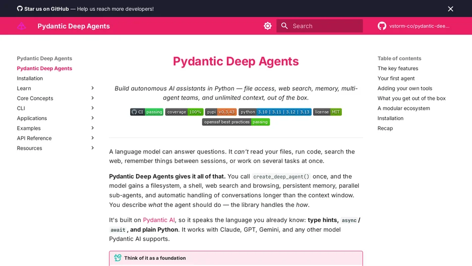 Pydantic Deep Agents