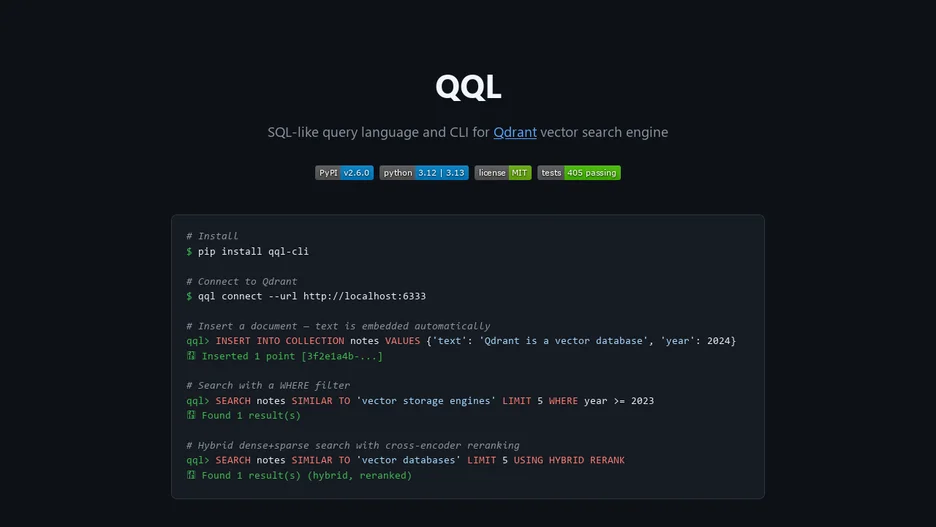 QQL — Qdrant Query Language