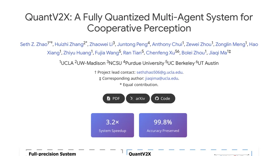 QuantV2X: A Fully Quantized Multi-Agent System for Cooperative Perception
