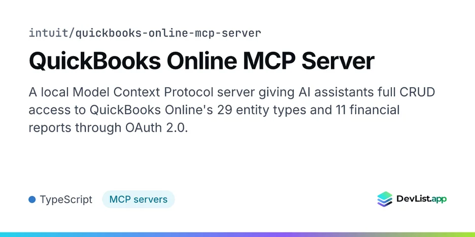 QuickBooks Online MCP Server