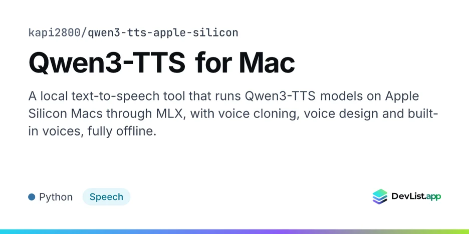 Qwen3-TTS for Mac