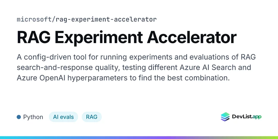 RAG Experiment Accelerator