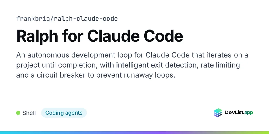 Ralph for Claude Code