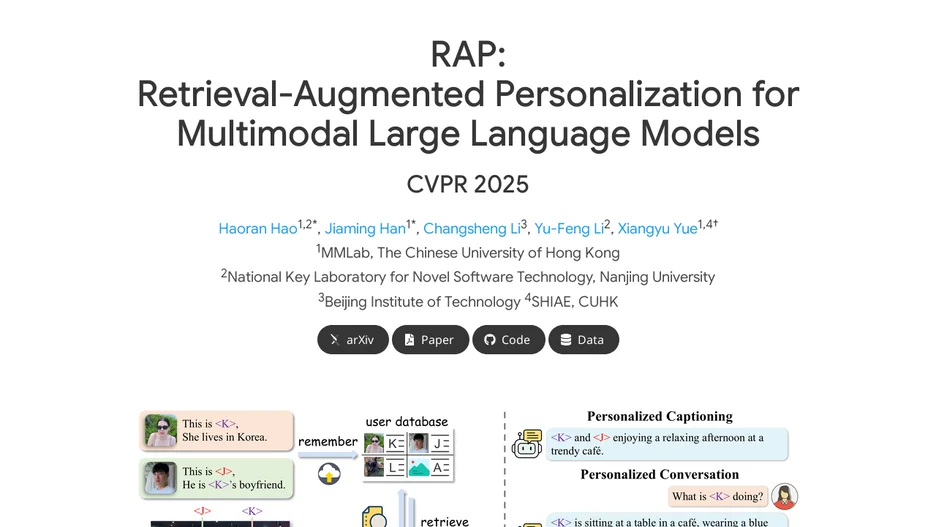 RAP: Retrieval-Augmented Personalization for Multimodal Large Language Models