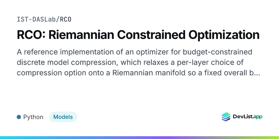 RCO: Riemannian Constrained Optimization
