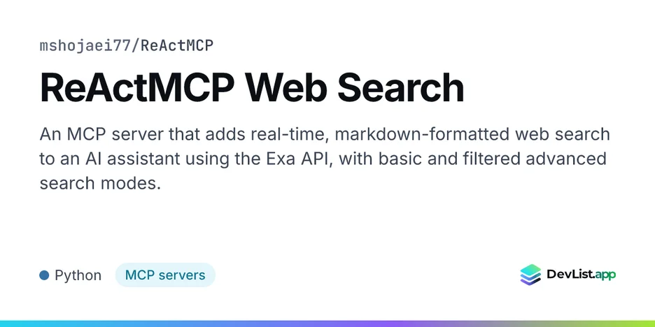 ReActMCP Web Search