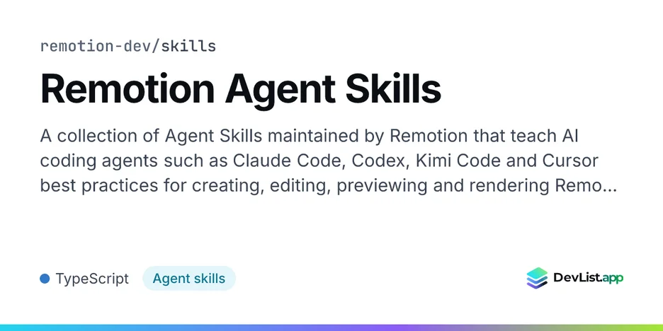 Remotion Agent Skills